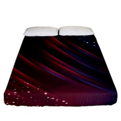 Illustrations Space Purple Fitted Sheet (california King Size) by anzea