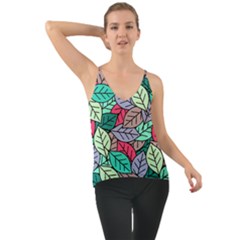 Pattern Leaves Background Nature Chiffon Cami by Proyonanggan