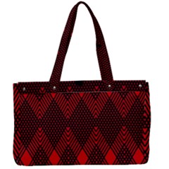 Pattern Red Black, Canvas Work Bag by 2607694c