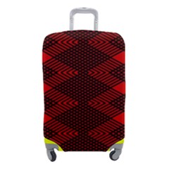 Pattern Rot Schwarz Luggage Cover (small) by dedoma