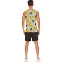 Bees Pattern Honey Bee Bug Honeycomb Honey Beehive Men s Wide Collar Tank Top View4