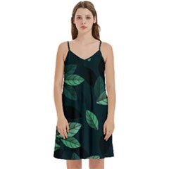 Foliage Mini Camis Dress With Pockets by HermanTelo