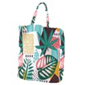 Abstract Seamless Pattern With Tropical Leaves Giant Grocery Tote View2