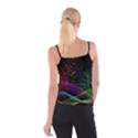 Particles Waves Line Multicoloured Spaghetti Strap Top View2