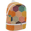 Abstract Hex Hexagon Grid Pattern Honeycomb Zip Bottom Backpack View2
