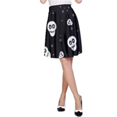 Skull Pattern A-line Skirt by Ket1n9