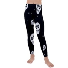 Skull Pattern Kids  Lightweight Velour Leggings by Ket1n9