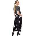 Skull Pattern Velour Split Maxi Skirt View2