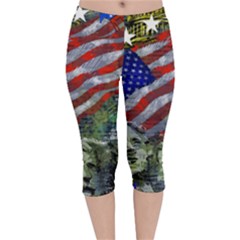 Usa United States Of America Images Independence Day Velvet Capri Leggings  by Ket1n9