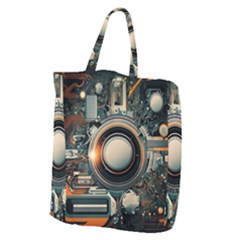 Technology Robot Internet Processor Giant Grocery Tote by Ravend