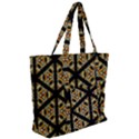 Pattern Stained Glass Triangles Zip Up Canvas Bag View2