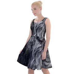 Angry Male Lion Wild Animal Knee Length Skater Dress by Loisa77