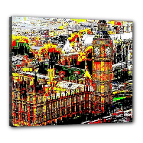 London United Kingdom Canvas 24  X 20  (framed) by tunjiolaseni