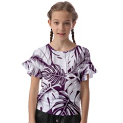 Abstract Art Tropical Leaves Kids  Cut Out Flutter Sleeves by Valentinaart