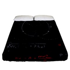 Math Board Circuit Circuits Computer Shield Tech Technology Fitted Sheet (queen Size) by Loisa77