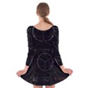 Math Board Circuit Circuits Computer Shield Tech Technology Long Sleeve Velvet Skater Dress View2