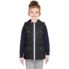 Math Board Circuit Circuits Computer Shield Tech Technology Kids  Hooded Puffer Vest by Loisa77