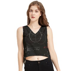 Math Board Circuit Circuits Computer Shield Tech Technology V-neck Cropped Tank Top by Loisa77