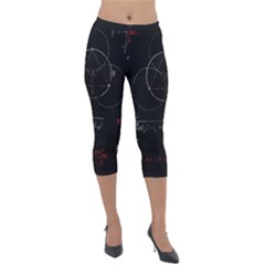 Math Board Circuit Circuits Computer Shield Tech Technology Lightweight Velour Capri Leggings  by Loisa77
