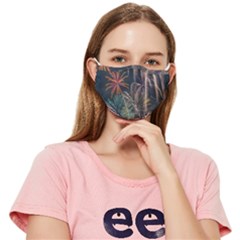 Firework Fireworks Display Lake Fitted Cloth Face Mask (adult) by Proyonanggan