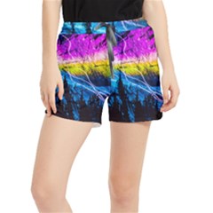 Night Skiing Colored Dead Grateful Lights Mountain Women s Runner Shorts by Loisa77