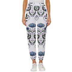 Flower Seamless Pattern Victorian Women s Cropped Drawstring Pants by Loisa77