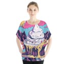Dessert Chocolate Cream Batwing Chiffon Blouse View1