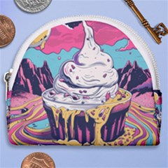 Dessert Chocolate Cream Horseshoe Style Canvas Pouch by Loisa77