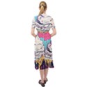 Dessert Chocolate Cream Keyhole Neckline Chiffon Dress View2