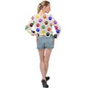 Pawprints Paw Prints Paw Animal Banded Bottom Chiffon Top View2