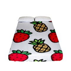 Strawberries Pineapples Fruits Fitted Sheet (full/ Double Size) by Loisa77