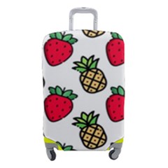 Strawberries Pineapples Fruits Luggage Cover (small) by Loisa77