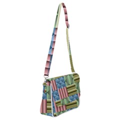 Patchwork Tile Pattern Mosaic Shoulder Bag With Back Zipper by Loisa77