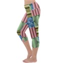 Patchwork Tile Pattern Mosaic Capri Yoga Leggings View2