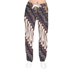 Batik Indonesian Culture Indonesia Authentic Women Velvet Drawstring Pants by Perong