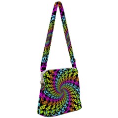 3d Grateful Dead 90 s Neon Dancing Bears Zipper Messenger Bag by Perong