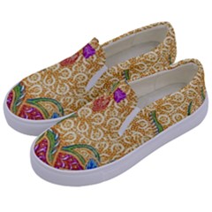 Batik Indonesian Culture Indonesia Authentic Kids  Canvas Slip Ons by Perong