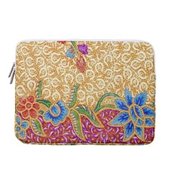 Batik Indonesian Culture Indonesia Authentic 14  Vertical Laptop Sleeve Case With Pocket by Perong