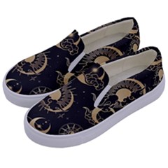 Asian Seamless Pattern With Clouds Moon Sun Stars Vector Collection Oriental Chinese Japanese Korean Kids  Canvas Slip Ons by Perong