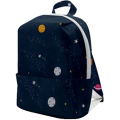 Space Nasa Galaxy Zip Up Backpack by Perong