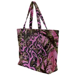 Pink Browning Deer Glitter Camo Zip Up Canvas Bag by Perong