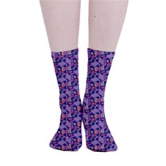 Trippy Cool Pattern Smooth Crew Length Tube Socks by designsbymallika