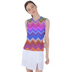 Pattern Chevron Zigzag Background Women s Sleeveless Sports Top by Grandong