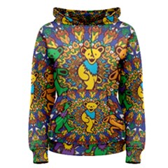 Dead Dancing Bears Grateful Dead Pattern Women s Pullover Hoodie by Grandong