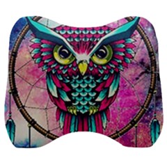Owl Dreamcatcher Velour Head Support Cushion by Grandong