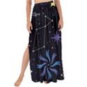 Starry Night  Space Constellations  Stars  Galaxy  Universe Graphic  Illustration Maxi Chiffon Tie-Up Sarong View1
