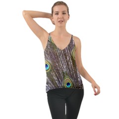 Peacock Bird Feathers Plumage Peacock Chiffon Cami by Perong