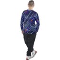Peacock Bird Feathers Coloured Plumage Men s Long Sleeve Raglan T-Shirt View2