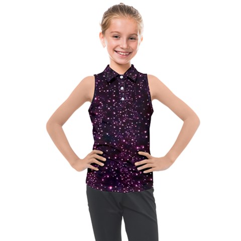 Glitter Light Lights Pastel Pattern Style Texture Kids  Sleeveless Polo T-shirt by Perong