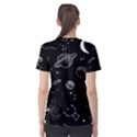 Black Space Drawing Art Planet Drawing Stars Black Space Galaxy Outer Space Women s Sport Mesh T-Shirt View2